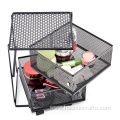 Square rotating two-layer storage box iron mesh metal